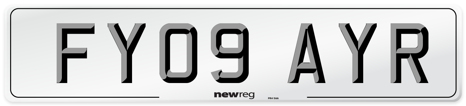 FY09 AYR Number Plate from New Reg